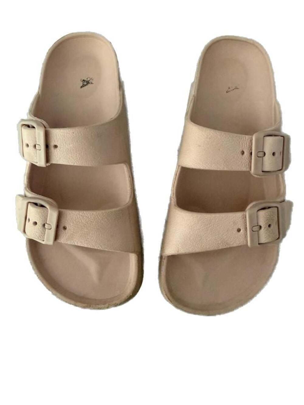 Mia Girls Pink Double Buckle Platform Slide Sandals Size 2